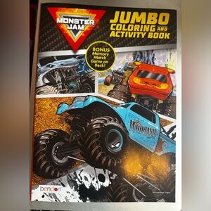 Monster Truck Coloring and Activity Book - Blue